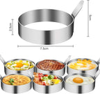 4/6 Pack Egg Ring, 3 Inch Egg Cooking Ring Non Stick Stainless Steel Egg Rings for Frying Eggs Pancake Sandwich Cooking Beefsteak Griddle Kitchen Gadgets for Breakfast