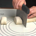 Vovoly Multipurpose Bench Scraper Kitchen Utensil for Flat Top Griddle, Dough Scraper Cutter for Bread and Pizza Cutter - Stainless Steel Metal Griddle Scraper Chopper-Dishwasher Safe