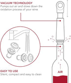 Vacu Vin Wine Saver Loop – Made in the Netherlands – Premium Wine Preserver Pump with Stopper – Reseals & Preserves Wine – Airtight Air Removal System – Graphite