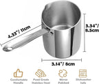Butter Warmer Turkish Coffee Pot Milk Warmer Pot 18/10 Stainless Steel Mini Saucepan 10oz/300ml
