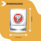 Heritage Pewter Texas Tech Double Old Fashion | Double Rocks Glass 14 OZ for Liquor | Expertly Crafted Pewter Glass