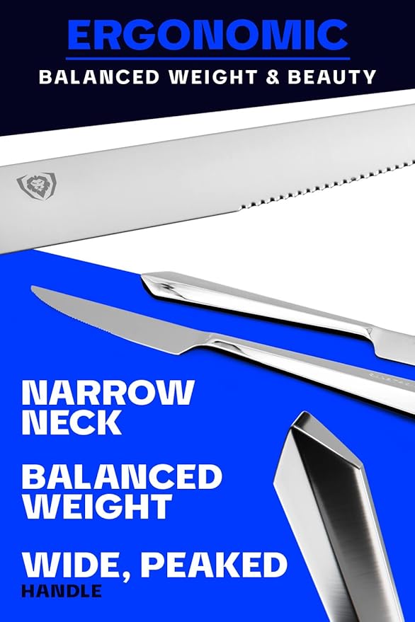 Dalstrong Flatware Cutlery Set - 20 Piece - Silverware Dinner Knife, Dinner Fork, Dinner Spoon, Dessert Fork, Dessert Spoon - High-Carbon Stainless Steel - Service for 4 - Table Dinner Set - Gift