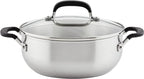 KitchenAid 71021 Stainless Steel Casserole with Lid, 4 Quart - Brushed Stainless Steel