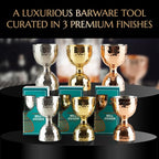 Hammered Bell Jigger by Bull In China - Premium Stainless Steel with 0.25oz to 2oz Measures for Cocktails, Bars & Bartenders