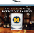 Heritage Pewter Michigan Double Old Fashion | Double Rocks Glass 14 OZ for Liquor | Expertly Crafted Pewter Glass