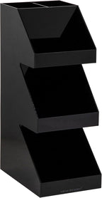Mind Reader Coffee Tea Utensil and Condiment Station, Countertop Organizer, Coffee Bar, Kitchen, 6"L x 9"W x 16"H, Black