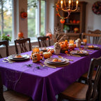 sancua Rectangle Tablecloth - 90 x 132 Inch - Stain and Wrinkle Resistant Washable Polyester Table Cloth, Decorative Fabric Table Cover for Dining Tables, Buffet Parties and Camping, Purple