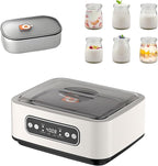 1.7 Quart Yogurt Maker With Adjustable Time And Temperature Control Probiotic Maker 110v-240v Auto-Adaptive Bpa-Free Celsius Increment Real-Time Countdown Led Display Includes 6 Glass Jars