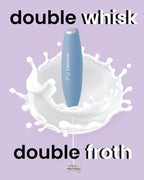 Elementi Frother Wand - Easy to Use Milk Frother & Handheld Electric Stirrer for Powder Drinks, Durable and Powerful Coffee & Protein Powder Mixer Wand (Pastel Blue)