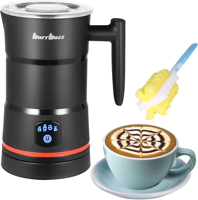 FB2 Pro Milk/Oat Milk Frother Hot Cold, Larger Capacity, Performance foam for Latte & Cappuccino, Makes 8 Drinks, 4-in-1 Milk Foamer, Intelligent Temp & Speed Control Electric Milk Steamer, Black