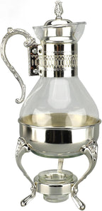 Vintage Turkish Coffee Pot Set, Decorative Glass Teapot Set, Heatable Glass Tea Kettle with Lid and Cup, Turkish Tea Set for Home Tea Party, Milk, Coffee, Hot Cold Tea