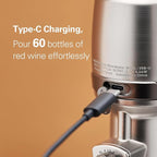 Expert Adjustable Electric Wine Aerator – Instant 240-Min Precision Decanting, Rechargeable & No-Drip Design, One-Touch Operation for 99% Wines & Spirits