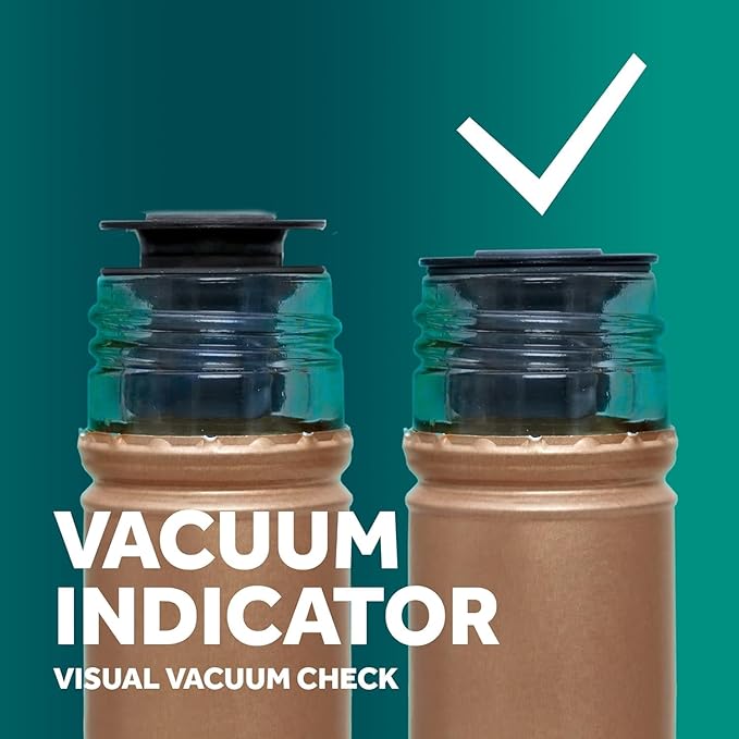 Airtender Vacuum Pump Wine Preserver with 6x Reusable Vacuum Sealer Wine Stopper for storing wine longer and preserving taste