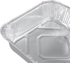 50 Pack 8x8 Inch Square Aluminum Baking Pans, Heavy Duty Disposable Foil Pans for Baking, Cooking, Freezing, Meal Prep