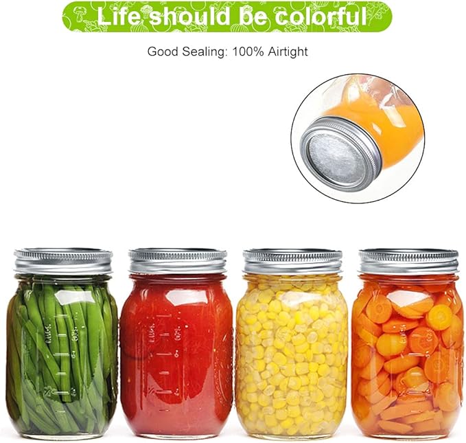 204pcs Regular Mouth Canning Lids, Canning Jar Lids for Ball, Kerr Jars, Split-Type Metal Mason Jar Lids for Canning, 100% Fit & Airtight 2.76" (70mm, Silver)