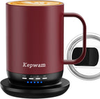 Self Heating Coffee Mug T1-16oz Fast Heating & Ultra Long-Lasting Battery Life, Heated Coffee Mug Up to 149℉ - Touch & App Controlled Coffee Mug, Birthday Gifts for Women and Men