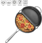 TECHEF - Frittata and Omelette Pan, Nonstick Double Sided Folding Egg Pan, Made in Korea (PFOA Free) (Black)