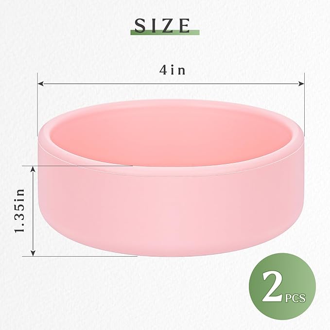 Silicone Egg Molds - 2Pcs Air Fryer Bites Molds, 4 Inch Reusable Maker Pan, Muffin Microwave Cooker Oven Dishwasher Safe (Pink)