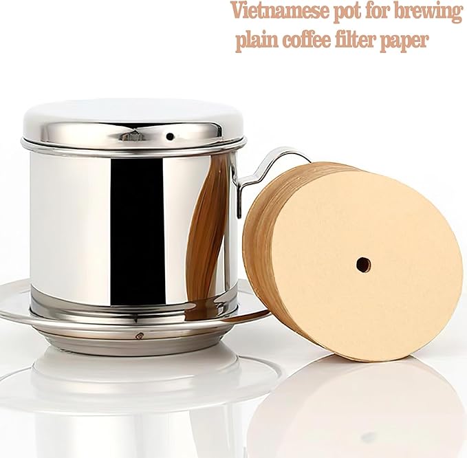 400 Count Percolator Coffee Filters, 3.75 In Unbleached Round Coffee Paper Filter for Percolator Coffee Pot, Disposable Disc Coffee Filter Suitable for Camping, Home, Office