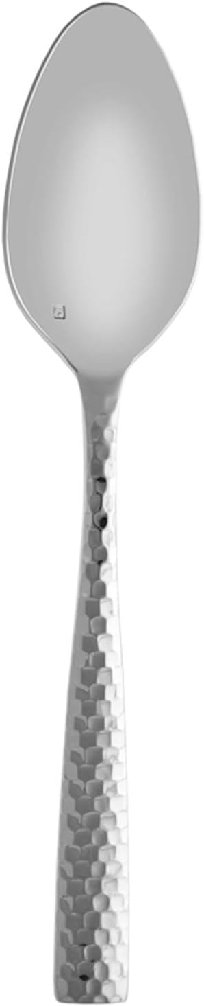 Fortessa Lucca Faceted 18/10 Stainless Steel Flatware Table Spoon, Set of 12