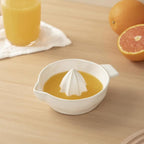 Ceramic Lemon Juicer Reamer Manual Citrus Lime Hand Squeezer Bowl with Handle and Pour Spout, Handheld, Easy to Use and Clean