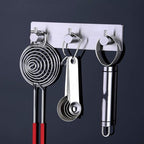 Self Adhesive Stainless Steel Hooks, Wall Mounted Heavy Duty Hanger, Key Rack Towel Hooks for Bathroom, Living Room, Kitchen (3 Hooks)