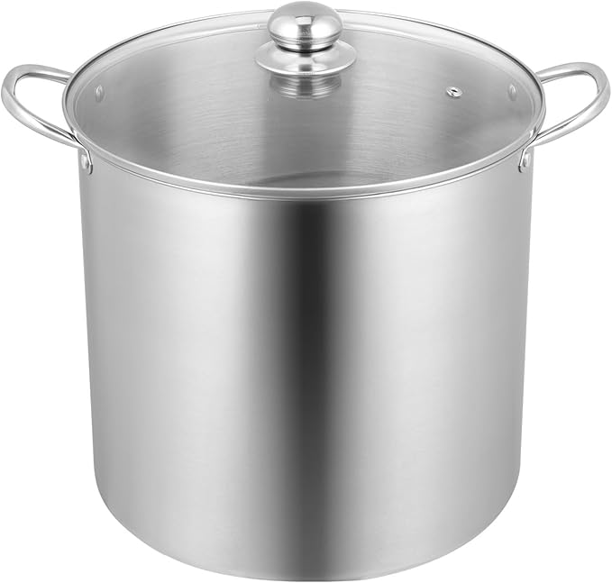 VEVOR Canning Supplies Starter Kit, 9 Pieces Stainless Steel Water Bath Canning Kit for Beginners, Canning Tools Set: Pot, Rack, Lid, Funnel, Tongs, Jar Lifter, Wrench, Magnetic Wand, Bubble Propper