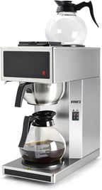 VONCI 1610W Commercial Coffee Maker, 12 Cup Drip Coffee Machine, 2 Glass Carafes and 2 Warmers, Stainless Steel Housing & Funnel, Industrial Coffee Maker for Offices, Hotels, Home