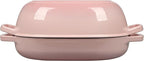 Enameled Cast Iron Dutch Oven Pot with Lid, Oval Dutch Oven for Bread Baking, Bread Oven for Homemade Sourdough Bread Baking, 7qt, Pink