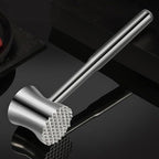 304 Stainless Steel Meat Tenderizer Mallet - Dual-Sided Meat Pounder Hammer for Tenderizing and Flattening Meat - Kitchen Essentials Meat Beater Tool with Comfort Grip Handle