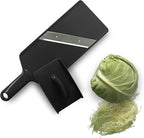 キャベツ スライサー 千切り Fixed Thickness Vegetable Slicer – Ultra-Thin Cabbage Shredder for Salads, Jicama Tacos, Onion, Potato Chips – Fine Fluffy Cuts Mandoline Kitchen Tool (Black)