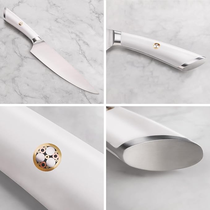 Cangshan ELBERT Series German Steel Forged Starter Knife Sets (White, 3-Piece)