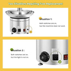 Commercial Chocolate Fountain 6 Layers 19Lbs Large Chocolate Fondue Tower Stainless Steel Hot Chocolate Waterfall for Nacho Cheese Knob Control