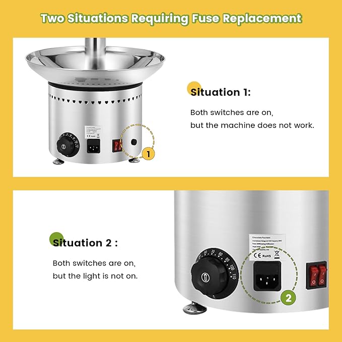 Commercial Chocolate Fountain 5 Layers 18Lbs Large Chocolate Fondue Tower Stainless Steel Hot Chocolate Waterfall for Nacho Cheese Knob Control