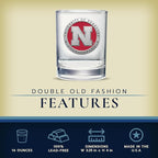 Heritage Pewter Nebraska Double Old Fashion | Double Rocks Glass 14 OZ for Liquor | Expertly Crafted Pewter Glass