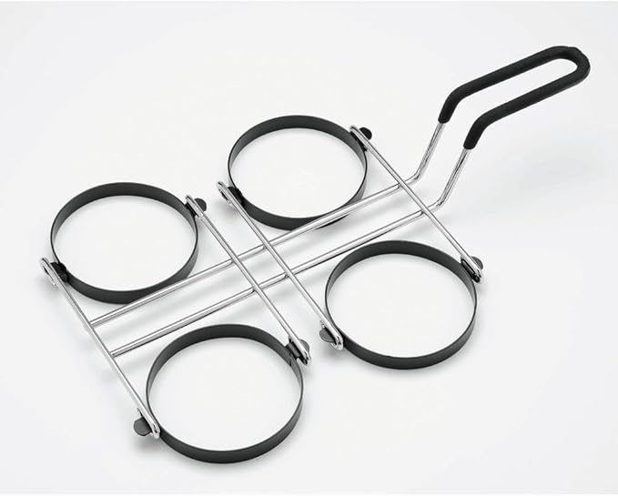 HUBERT Egg Cooking Ring Metal with Black Handle