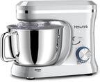 HOWORK Electric Stand Mixer,10+p Speeds With 6.5QT Stainless Steel Bowl,Dough Hook, Wire Whip & Beater,for Most Home Cooks,Silver