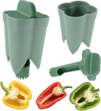 Pepper Seed Corer Remover,2 in 1 Seed Corer Extractor,Bell and Chili Pepper Coring Remover Tool,Fruit Pits Tools Kitchen for Apple and Pear,Vegetable Coring,Easy Gadgets,Kitchen Gadgets