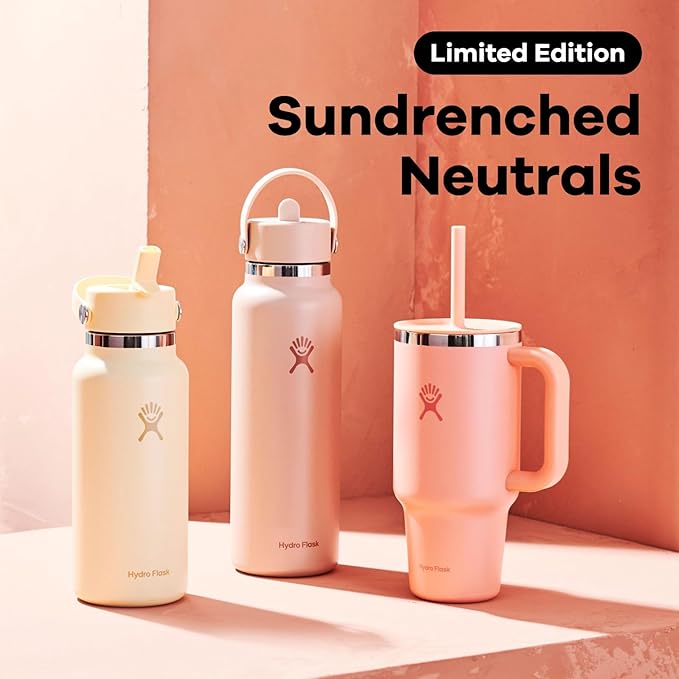 Hydro Flask 40 Oz Travel Tumbler with Handle, Lid and Straw - Insulated Stainless Steel in Seacliff