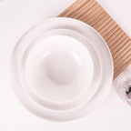 12-Piece Dinnerware Set for 4, White Porcelain Plates and Bowls, Chip Resistant Dishwasher Microwave Safe