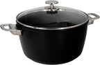 Swiss Diamond Nonstick Hybrid Ceramic and Diamond-Infused Stock Pots With Glass Lid, PFAS- and PFOA-free, Dishwasher & Oven Safe Up To 500 °F (8.5 Quart)