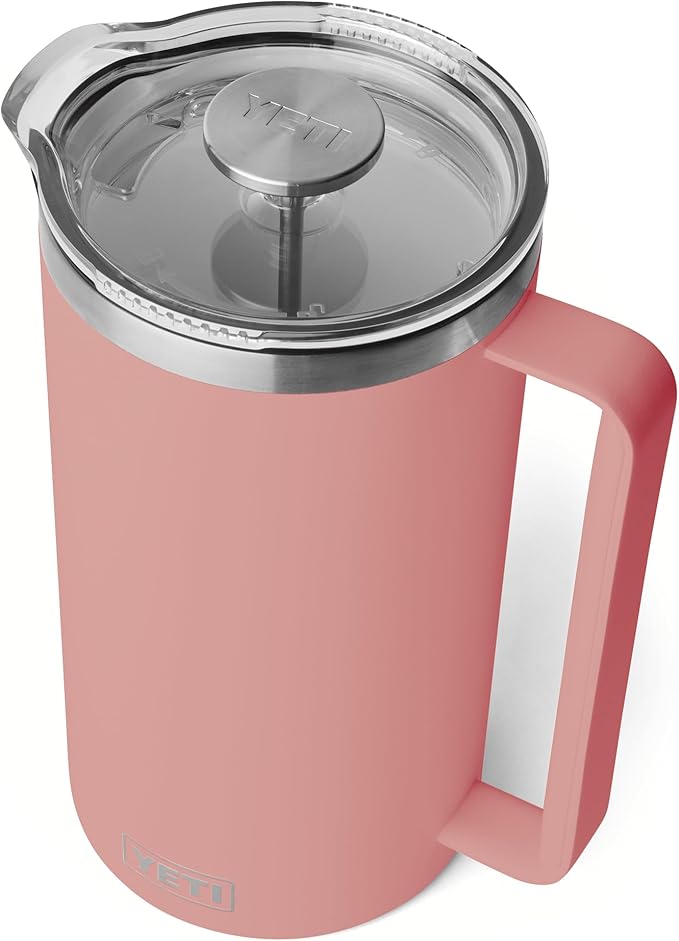 YETI Rambler 64 oz. French Press Coffee Maker, Sandstone Pink