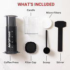 AeroPress Original XL Coffee Press, All-in-One Large French Press, Pour-Over & Espresso Style Manual Brewer, 2 Min Brew for Less Bitterness, More Flavor, Portable Coffee Maker, Travel & Camping