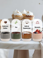 INGOFIN Ceramic Espresso Cup Set of 4-4.2 oz Espresso Cup for Coffee and Tea, Modern Porcelain Glazed Demitasse Cups, Microwave Dishwasher Safe Mugs, Suit for Espresso Machine, Mix