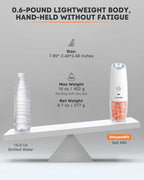 AmuseWit Gravity Electric Salt and Pepper Grinder Set [White Light] USB Rechargeable Automatic Pepper and Salt Mills,Adjustable Coarseness,One-Handed Operation, Snow White