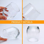 Wine Glasses,12oz Stemless Wine Glass,for Red or White Wine,High-end Banquet, Party, Bar, Wedding, Gift (24 pcs)