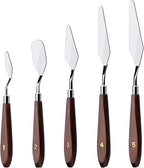 Cake Cream Spatula 5 Pieces/Set Stainless Steel Frosting Baking Pastry Tool Mixing Set Cake Icing Oil Painting Decorating Cream Toner Tool