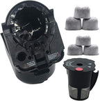 Replacement Cup Holder Needle Assembly and 1pcs 119367 Reusable Coffee Filter,6pcs Replacement Charcoal Water Filters,compatible with all Keurig 2.0 Models coffee machine (8)
