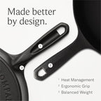 Field Company 8.38-Inch Cast Iron Skillet – Pre-Seasoned Frying Pan for Searing, Baking & Everyday Cooking, Lighter & Easy to Handle, Smooth, Made in USA (No.6, 1–2 Servings)