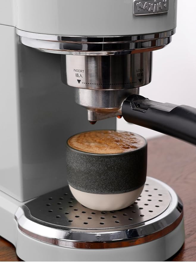 4oz Espresso Cups Set of 4, Ceramic Demitasse Coffee Cups for Espresso, Latte, Cappuccino – Two-Tone Stackable Small Mugs for Home, Cafe, Restaurant – Dishwasher & Microwave Safe